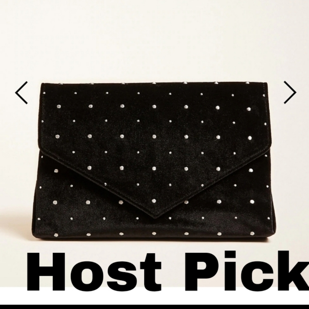 🌺NWT Shimmer Dot Velvet Clutch